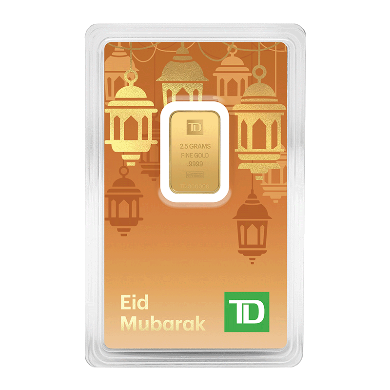 Image for 2.5 gram TD Eid Gold Bar (2025) from TD Precious Metals